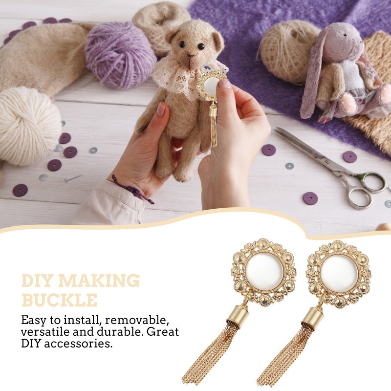 5pcs Delicate Buckle Tassel Hanging Bag Tassel Pendant DIY Hand Purse Decoration - Image 2