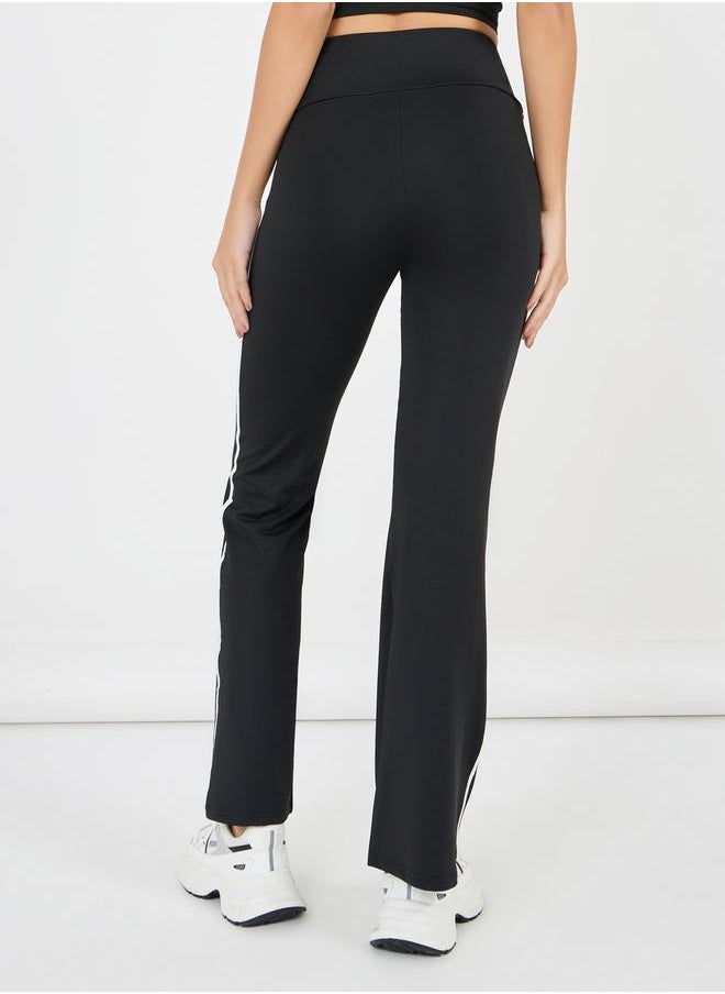 Styli - Side Dual Stripe Active Flared Leggings - Image 1