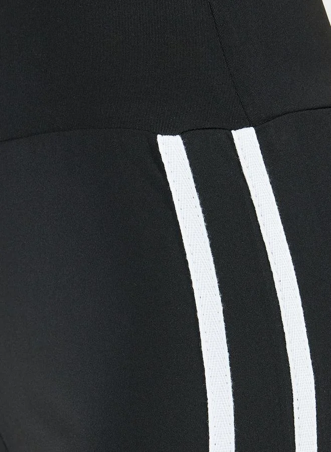 Styli Side Dual Stripe Active Flared Leggings