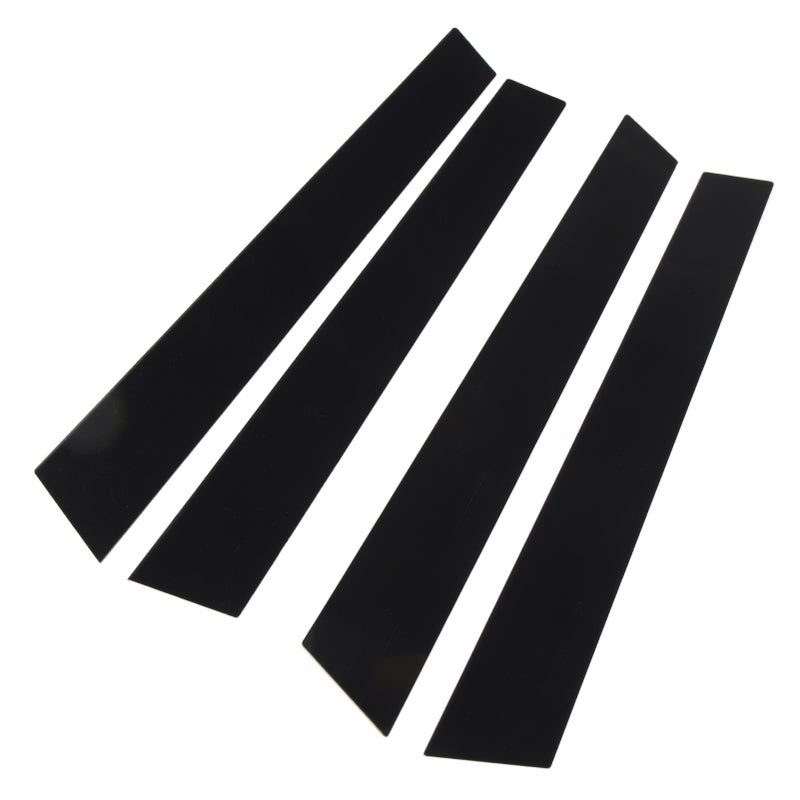 4pcs Window Pillar Post Trim Anti Scratch Glossy Black B Pillar Cover Sticker for Panamera 970 2009 to 2016 - Image 1