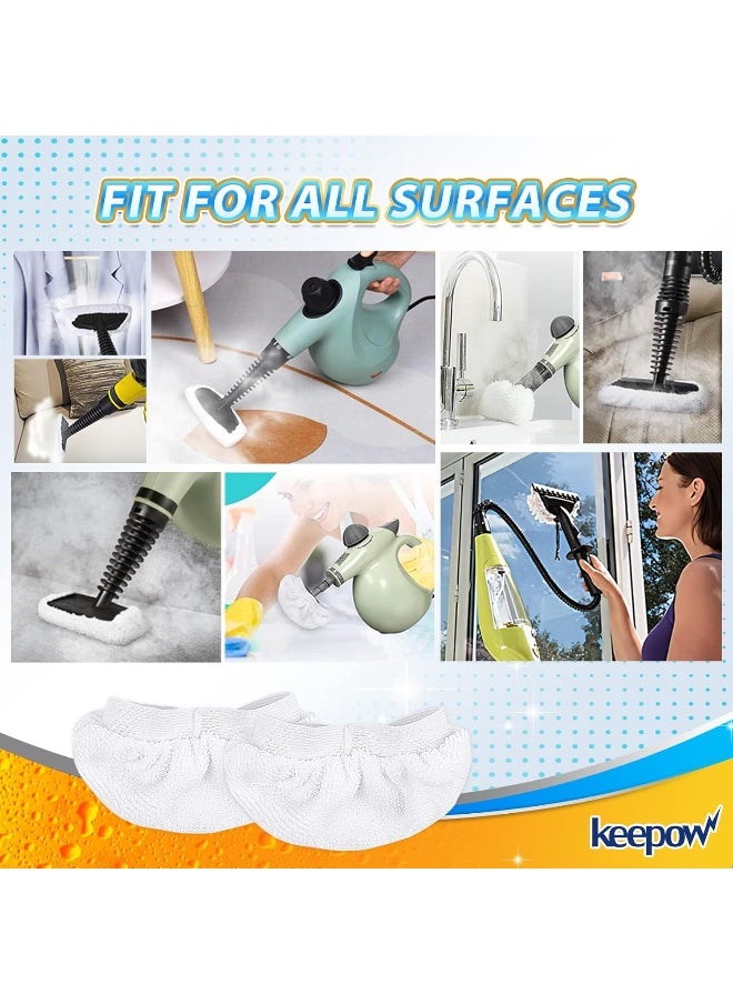 KEEPOW KEEPOW Universal Microfiber Cloths for Handheld Steam Cleaner, Compatible with Bissell Steam Shot, Comforday, PurSteam, Washable Rags, 8 Pack  - Image 4
