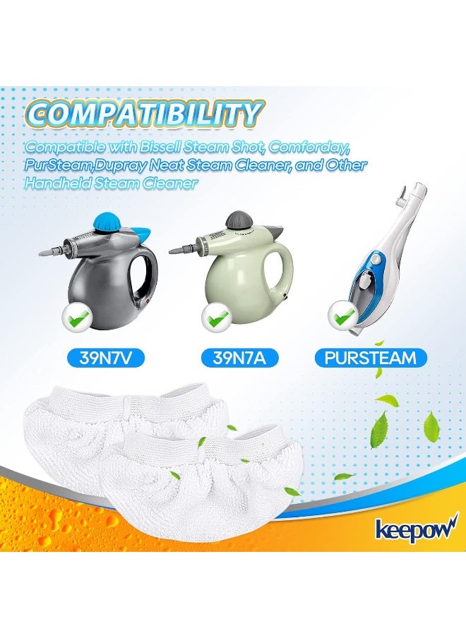 KEEPOW KEEPOW Universal Microfiber Cloths for Handheld Steam Cleaner, Compatible with Bissell Steam Shot, Comforday, PurSteam, Washable Rags, 8 Pack  - Image 2