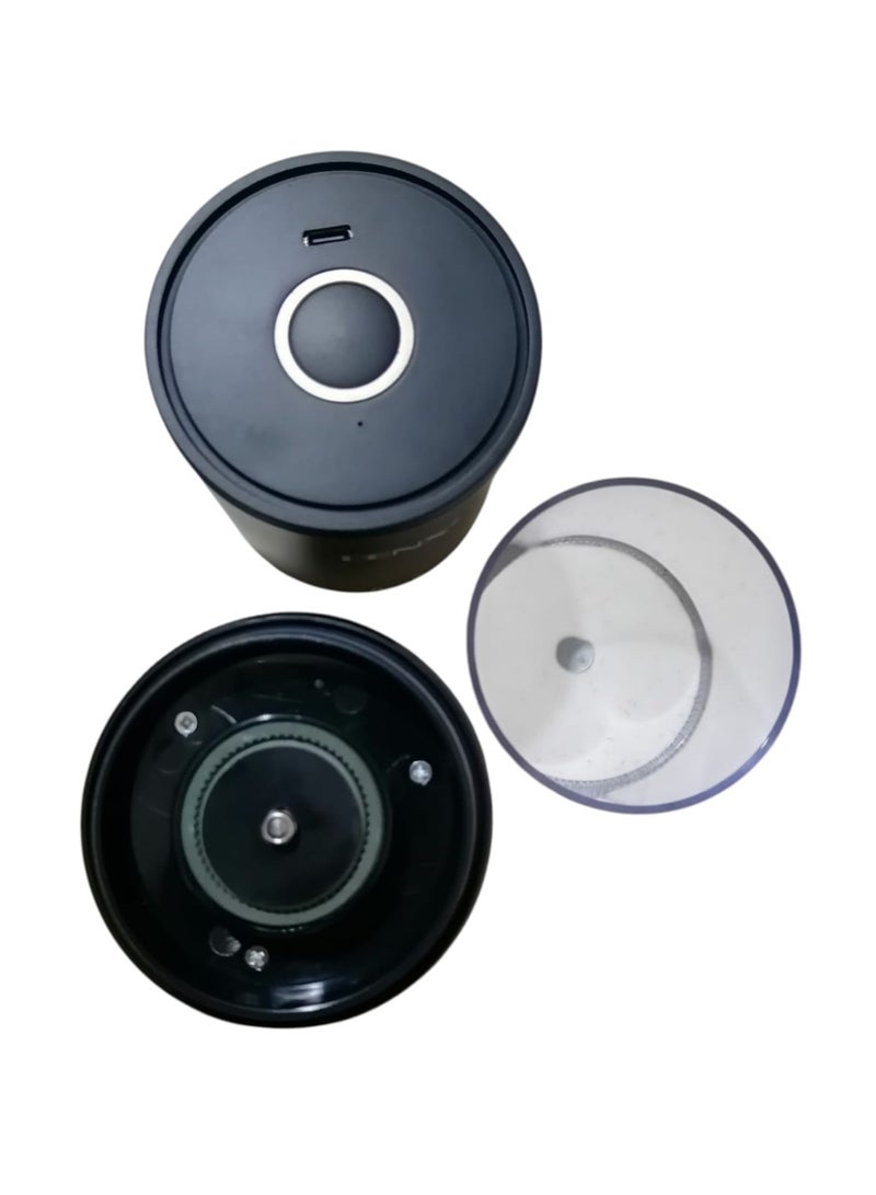 دينكس مطحنة قهوة كهربائية محمولة قابلة لإعادة الشحن بقوة 13 وات، لون أسود، بمنفذ USB-C - Image 2