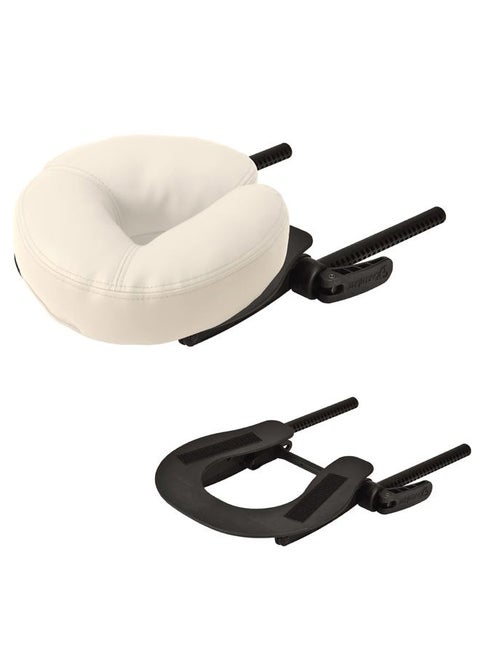 EARTHLITE Massage Table Face Cradle DELUXE ADJUSTABLE - Massage Table / Massage Chair Headrest Platform with Face Pillow, Vanilla Crème