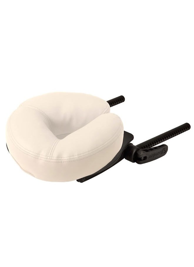 EARTHLITE - EARTHLITE Massage Table Face Cradle DELUXE ADJUSTABLE - Massage Table / Massage Chair Headrest Platform with Face Pillow, Vanilla Crème - Image 1
