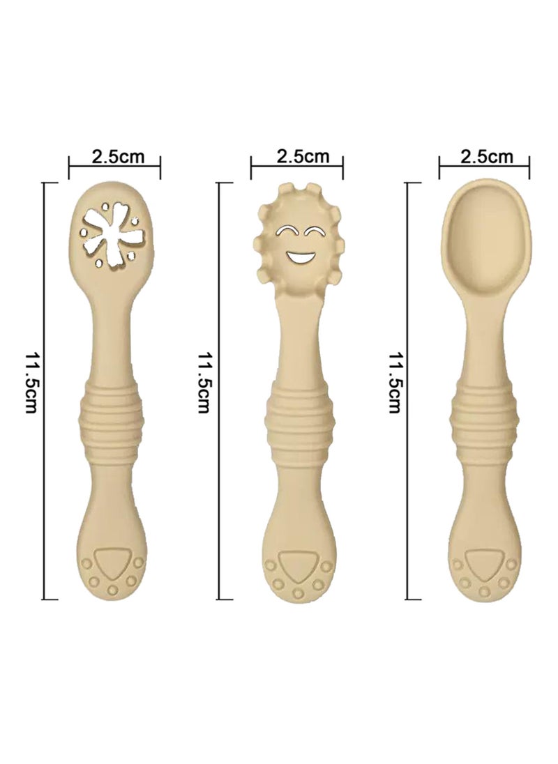 TOT TOT KiddyBite: Baby Silicon Spoons and Fork Set for Feeding  - Image 4