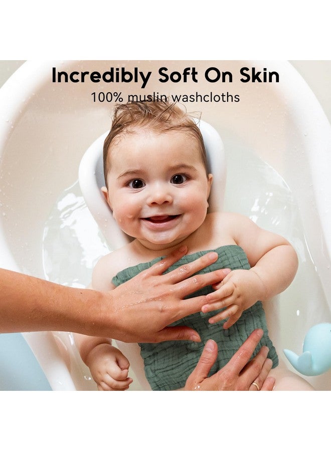 Unnivoll مناديل استحمام للأطفال من أوني فول 6 قطع، مناديل قطنية 100% للأطفال، مناديل تجشؤ كبيرة 12''X12'' ماصة وناعمة للمواليد الجدد والأطفال الأولاد والبنات - متعددة الألوان - Image 2