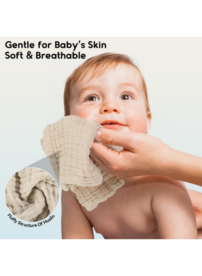 Unnivoll مناديل استحمام للأطفال من أوني فول 6 قطع، مناديل قطنية 100% للأطفال، مناديل تجشؤ كبيرة 12''X12'' ماصة وناعمة للمواليد الجدد والأطفال الأولاد والبنات - متعددة الألوان - Image 4