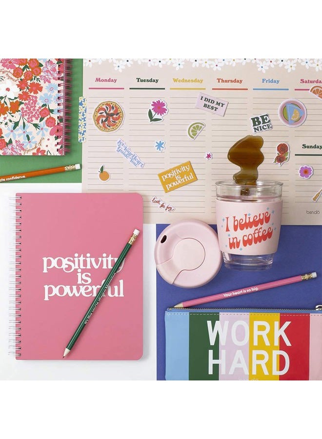 ban.do Week-to-Week Desktop Notepad, Desk Calendar with 52 Undated Sheets for 1 Year of Planning, Daisies (Mega) - Image 4