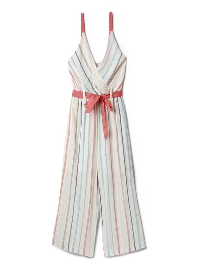 Nautinati Multicolour Strpied Jumpsuit for Girls(NN313-433CW2-4Y_4Y_Multicolor) - Image 1