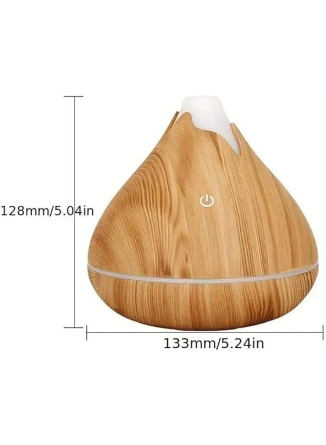 Humidifier Aroma Diffuser with Elegant Wood Design - 350ML - 7 Colors LED Light - Very Quiet for Office Bedroom - USB Powered (Beige)Humidifier Aroma Diffuser with Elegant Wood Design - 350ML - 7 Colors LED Light - Very Quiet for Office Bedroom - USB Powered (Beige) - Image 3