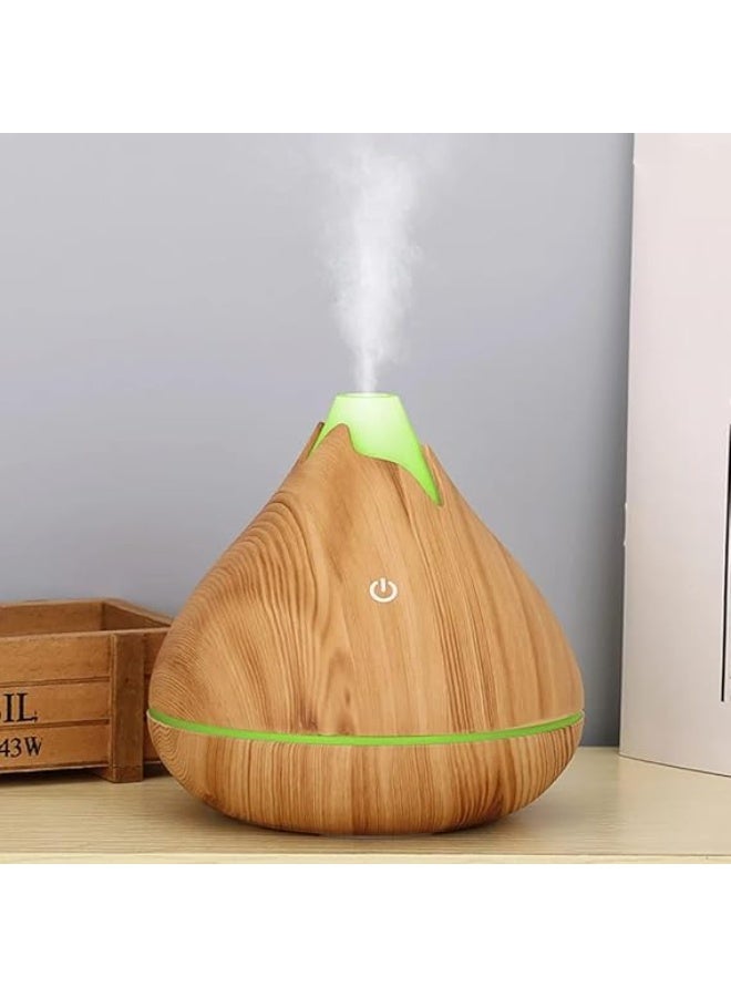 Humidifier Aroma Diffuser with Elegant Wood Design - 350ML - 7 Colors LED Light - Very Quiet for Office Bedroom - USB Powered (Beige)Humidifier Aroma Diffuser with Elegant Wood Design - 350ML - 7 Colors LED Light - Very Quiet for Office Bedroom - USB Powered (Beige) - Image 2