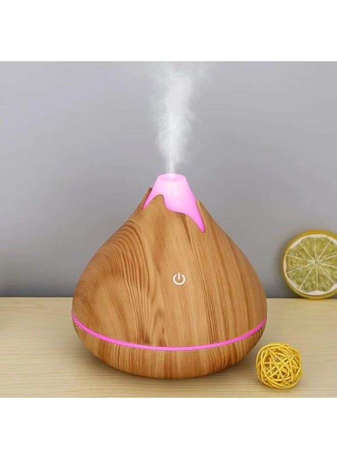 Humidifier Aroma Diffuser with Elegant Wood Design - 350ML - 7 Colors LED Light - Very Quiet for Office Bedroom - USB Powered (Beige)Humidifier Aroma Diffuser with Elegant Wood Design - 350ML - 7 Colors LED Light - Very Quiet for Office Bedroom - USB Powered (Beige) - Image 4