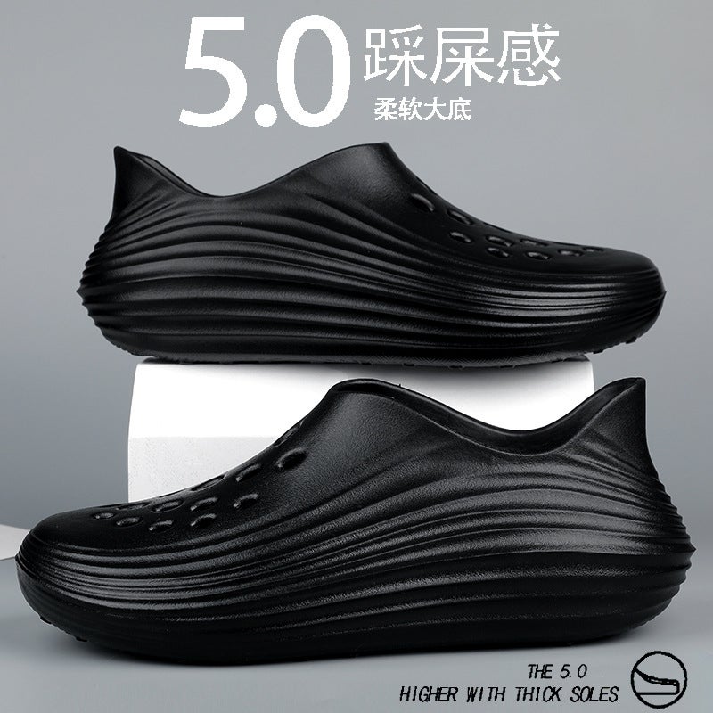 Large Size Sports Sandals For Men In Summer, Fashionable And Breathable Clogs, Non-Slip Outer Wear, Driving And Wading Beach Shoes - Image 4