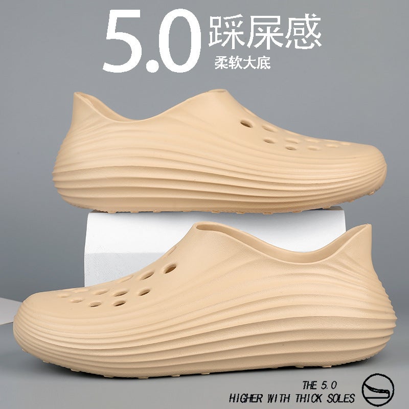 Large Size Sports Sandals For Men In Summer, Fashionable And Breathable Clogs, Non-Slip Outer Wear, Driving And Wading Beach Shoes - Image 3