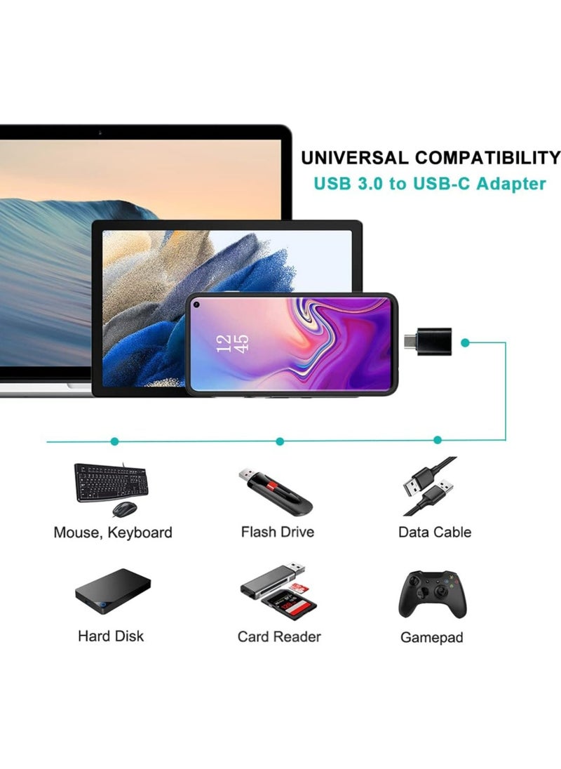 TLAXCA USB C Adapters 4 Pack, USB C to USB 3.0 OTG Adapter, Micro USB to USB C Adapter Compatible with MacBook Pro, Samsung Galaxy, Smartphones, Laptops, PC, in Car and More  - Image 3