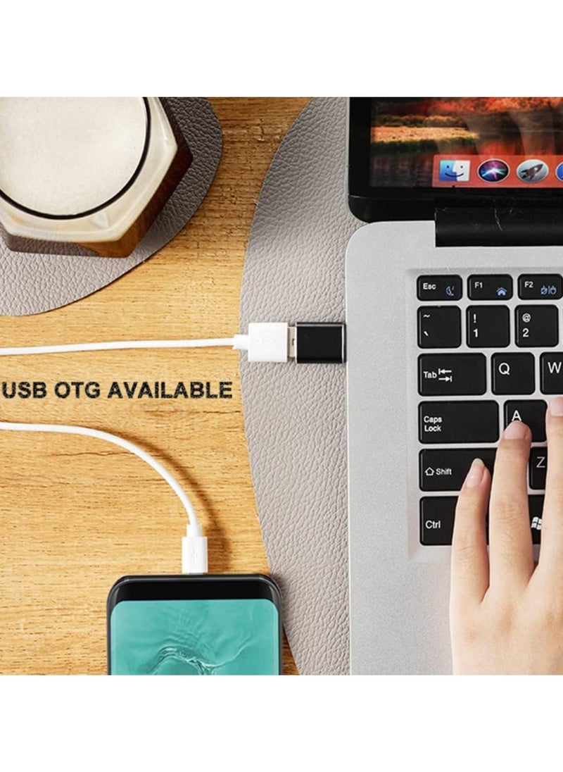 TLAXCA USB C Adapters 4 Pack, USB C to USB 3.0 OTG Adapter, Micro USB to USB C Adapter Compatible with MacBook Pro, Samsung Galaxy, Smartphones, Laptops, PC, in Car and More  - Image 4