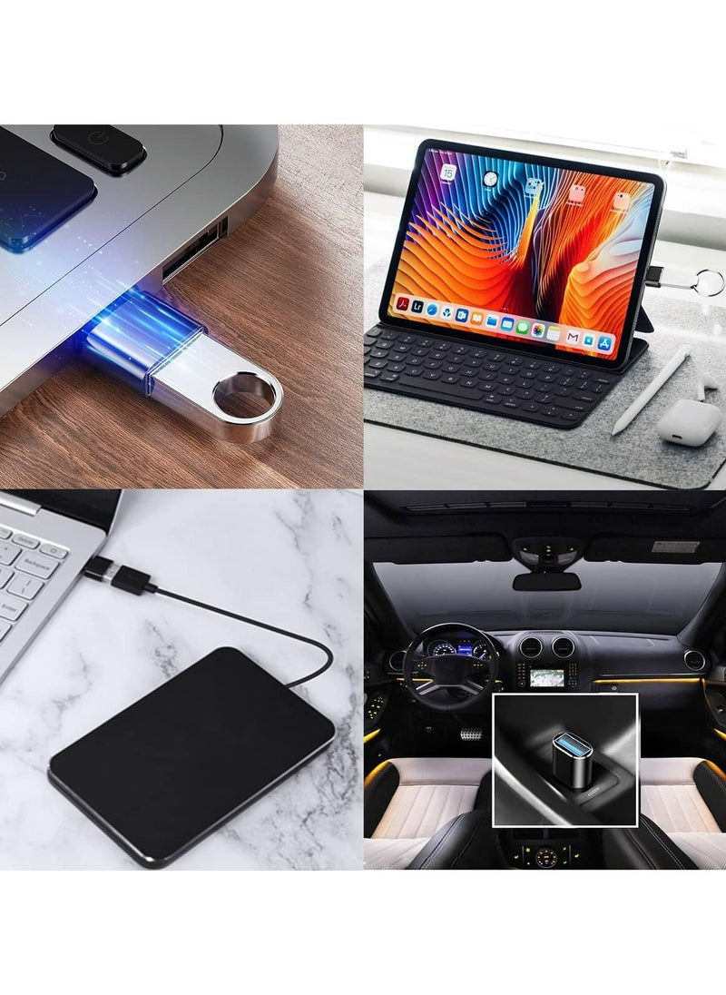 TLAXCA USB C Adapters 4 Pack, USB C to USB 3.0 OTG Adapter, Micro USB to USB C Adapter Compatible with MacBook Pro, Samsung Galaxy, Smartphones, Laptops, PC, in Car and More  - Image 5