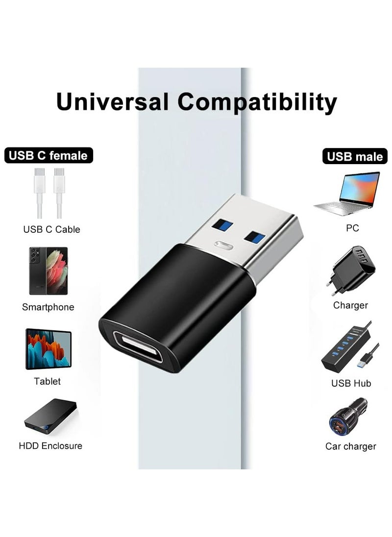 TLAXCA - USB C Adapters 4 Pack, USB C to USB 3.0 OTG Adapter, Micro USB to USB C Adapter Compatible with MacBook Pro, Samsung Galaxy, Smartphones, Laptops, PC, in Car and More - Image 1