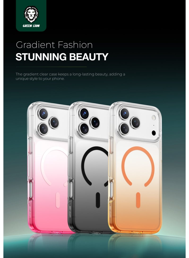 GREEN LION Gradient Magsafe Case iPhone 17 Pro Max with Powerful Magnetic Lock / MagSafe Compatible / Antioxidant Layer / Scratch Resistant - Orange Titanium - Image 4
