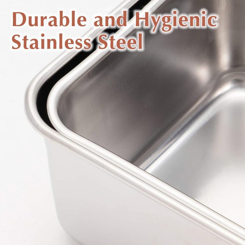 TIKUSAN Stainless Steel Seasoning Container Yakumi Pan Spice Storage Box Tray with Lid Medium Size Made in Japan (3 Containers) - Image 3