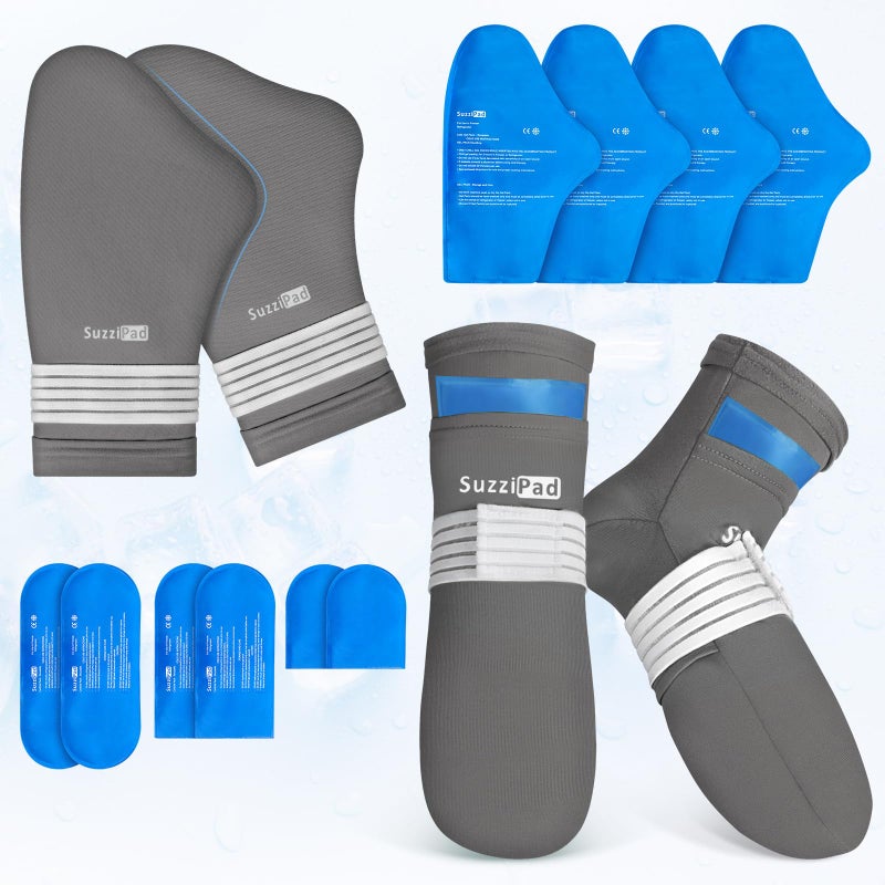 SuzziPad Cold Therapy Socks Hand Ice Pack Cooling Gloves for Chemotherapy Chemo Care Package for Women and Men L - Image 3