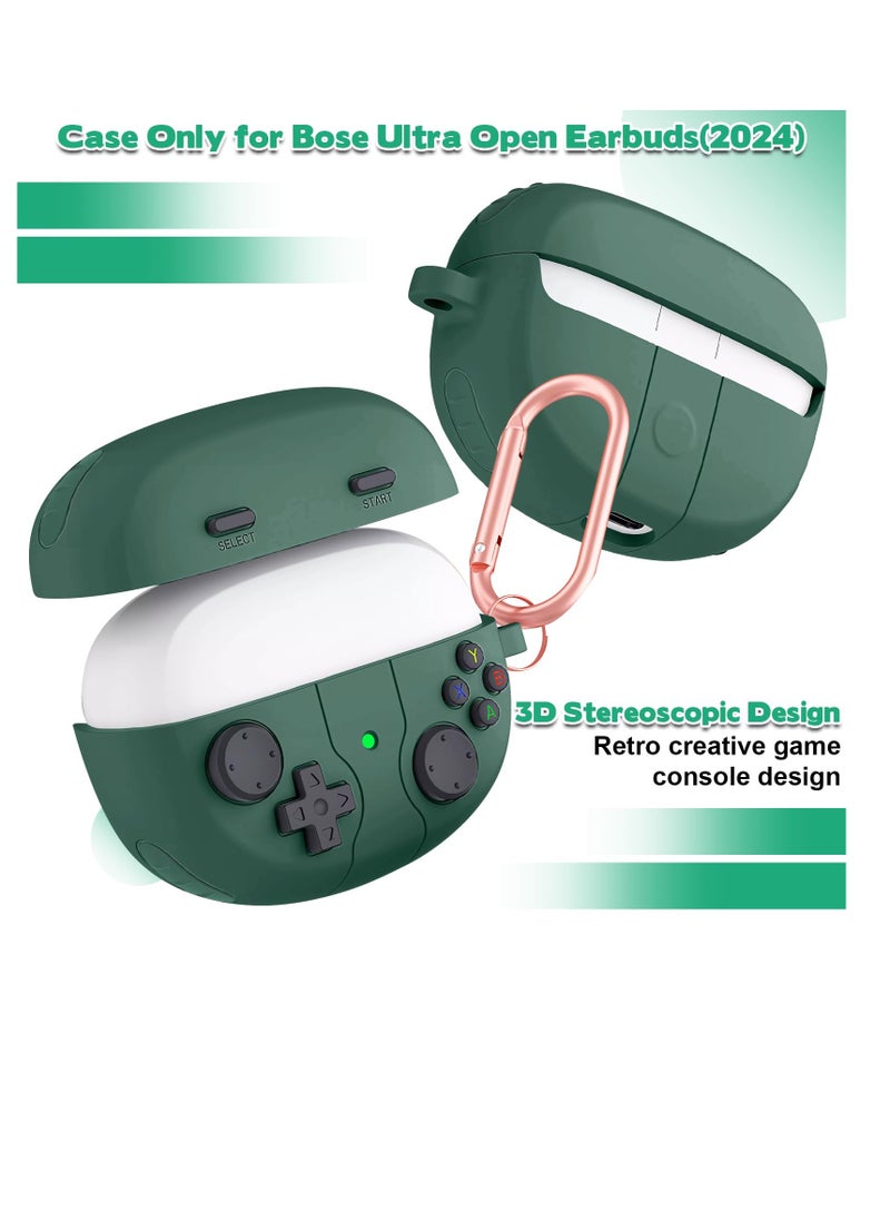 Excefore Game Consoles Silicone case for Bose Ultra Open Earbuds 2024, Shockproof Protective Case with Hooks, Silicone Full Protective Skin Cover for Bose Ultra Open Earbuds 2024, Green  - Image 2
