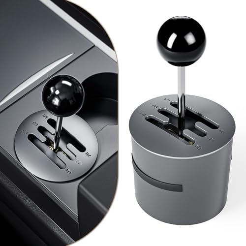 MIFMIA Cup Holder Shifter for Tesla Model 3, Model Y Accessories, Creative Fidget Toy, Manual Gear Stick Control Sense, Rediscover Mechanical Feel, Black - Image 1