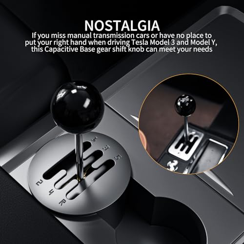 MIFMIA Cup Holder Shifter for Tesla Model 3, Model Y Accessories, Creative Fidget Toy, Manual Gear Stick Control Sense, Rediscover Mechanical Feel, Black - Image 3