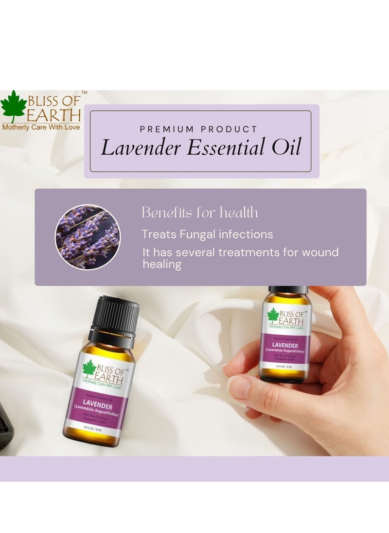 BLISS OF EARTH Bliss of earth Pure Organic Lavender Essential Oil & Citronella Natural Essential Oil Combo 10ml Therapeutic Grade Pack Of 2  - Image 3