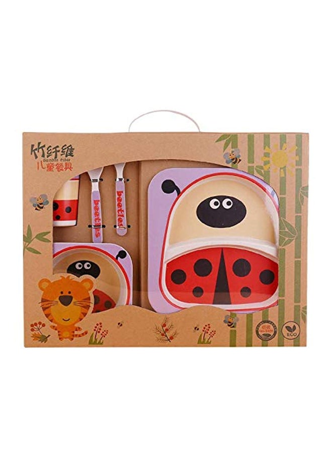5-Piece Bamboo Fiber Tableware Set - Image 2