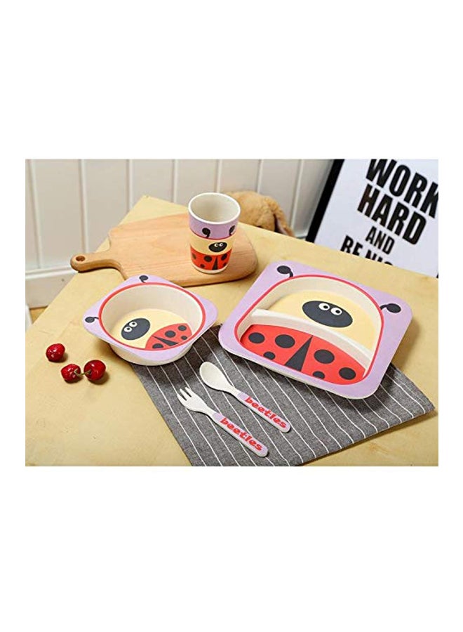 5-Piece Bamboo Fiber Tableware Set - Image 3