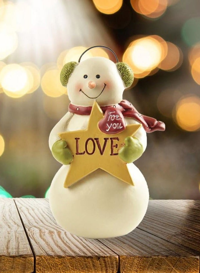 ENNAS Snowman Figurine"Love" snoman Multi - Image 2