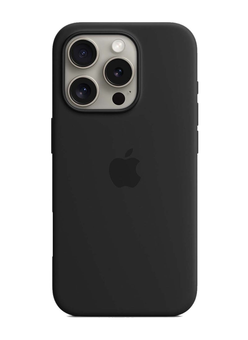 Wtech - Apple iPhone 16 Pro Max 2024 Premium Soft Liquid Silicone Case Cover (MCRPSN) - Black - Image 1