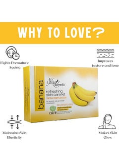 Skin Secrets Banana Facial Kit With Banana Extract & Vitamin E Oil For Brighter Complexion (310Gm (6 Easy Steps))  - Image 4