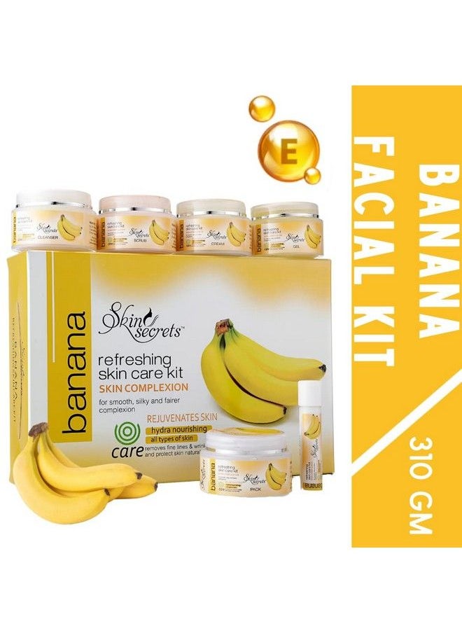 Skin Secrets - Banana Facial Kit With Banana Extract & Vitamin E Oil For Brighter Complexion (310Gm (6 Easy Steps)) - Image 1