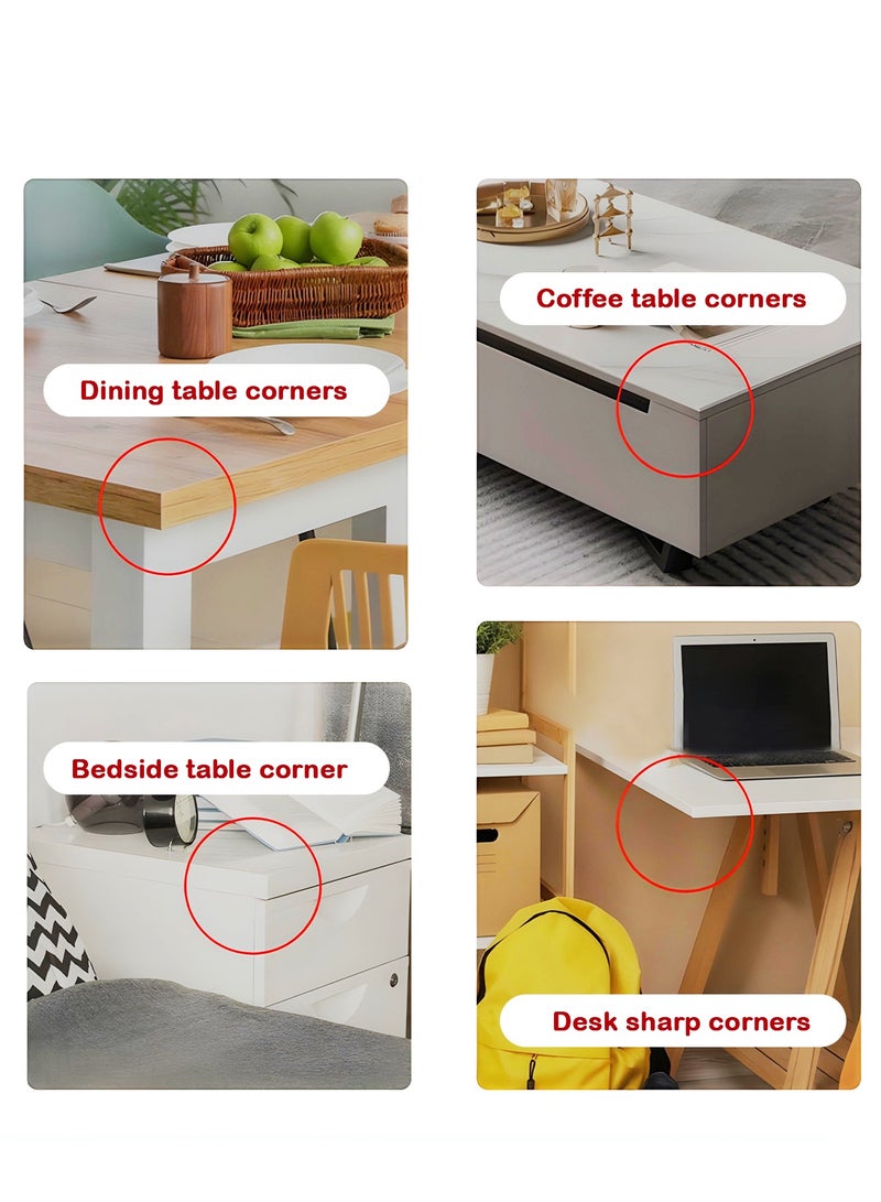 Baybee 10 PCs Baby Safety Corner Guards, Baby Proofing Corner Guards - 3mm Pre Taped Corner Protectors Child Safety Edge Cushion Guards for Sharp Edges Protector of Furniture - Image 4