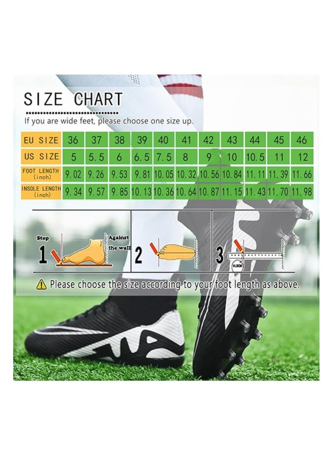 Generic Men’s Soccer Cleats,High-Top Football Boots Professional Training,Turf Outdoor Indoor Comfortable Athletic Big Boy's Sneaker  - Image 2