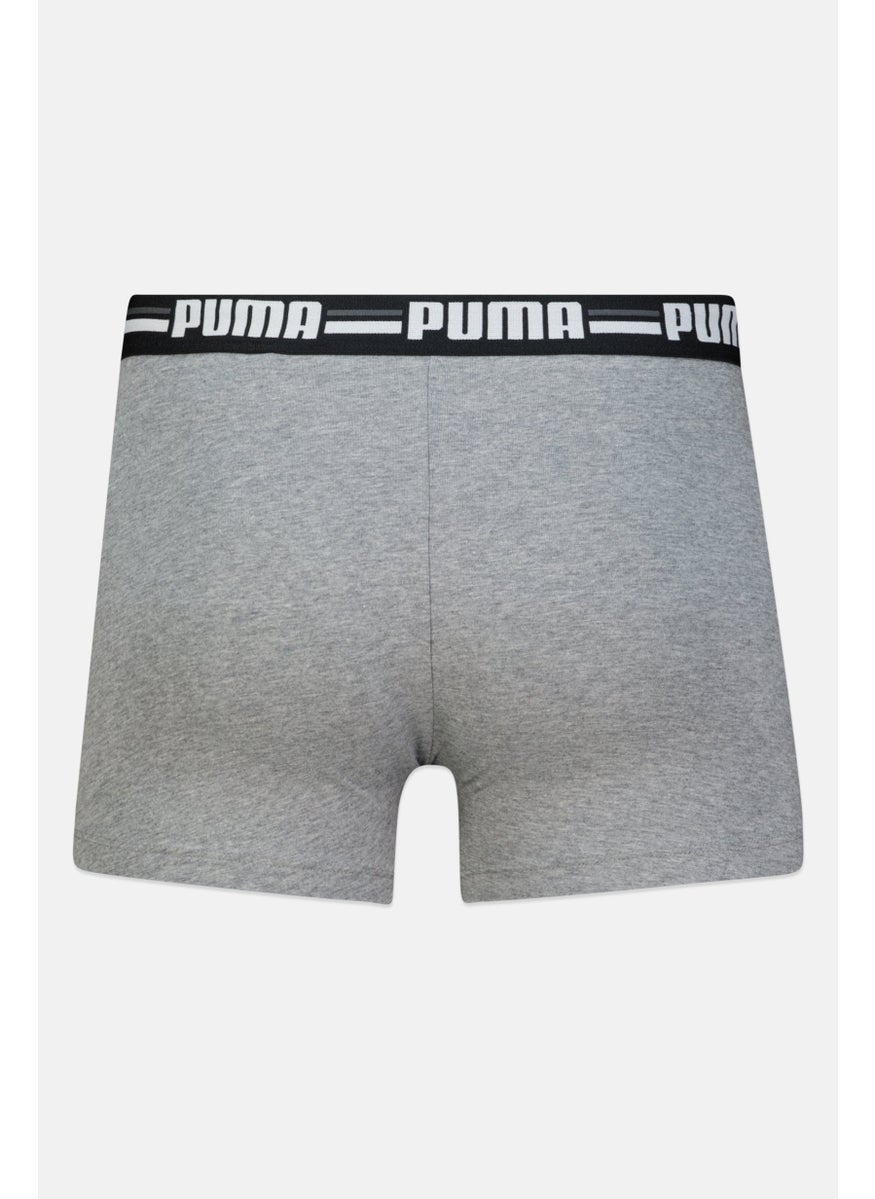 PUMA - Men 3 Pieces Brand Logo Boxer, Black/Grey - Image 1