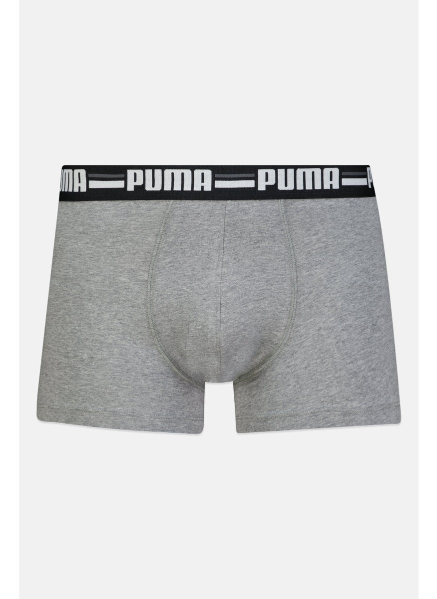 PUMA - Men 3 Pieces Brand Logo Boxer, Black/Grey - Image 1