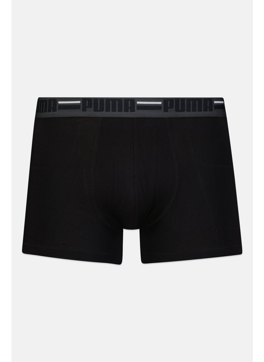 PUMA - Men 3 Pieces Brand Logo Boxer, Black/Grey - Image 1