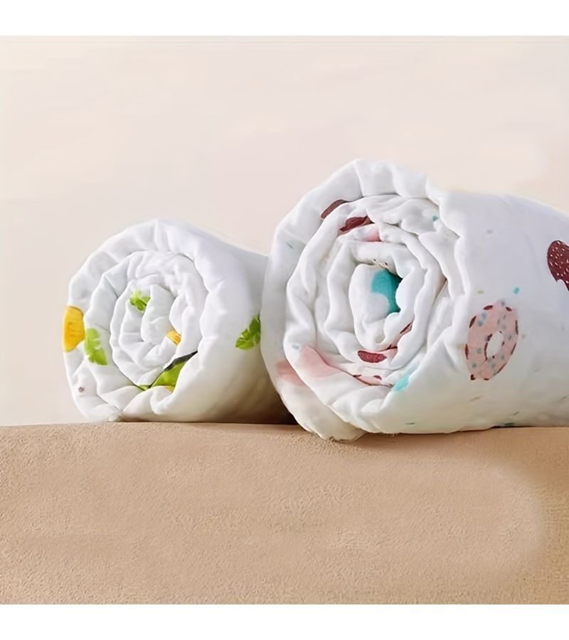 Baby Cotton Seersucker Bath Towel 27.56x35.43 Inch Highly Absorbent Soft - Image 3