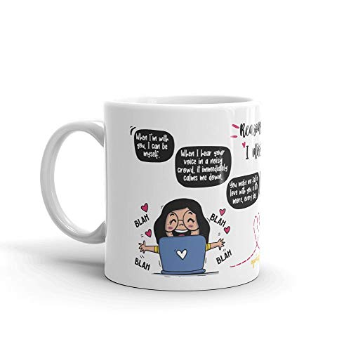 Oye Happy - Reasons Why I Miss You Mug - Romantic Gift for Boyfriend/Girlfriend/Husband/Wife on Birthday/Anniversary/Valentine's Day (Ceramic) (Microwavable) (330 ml) - Image 2