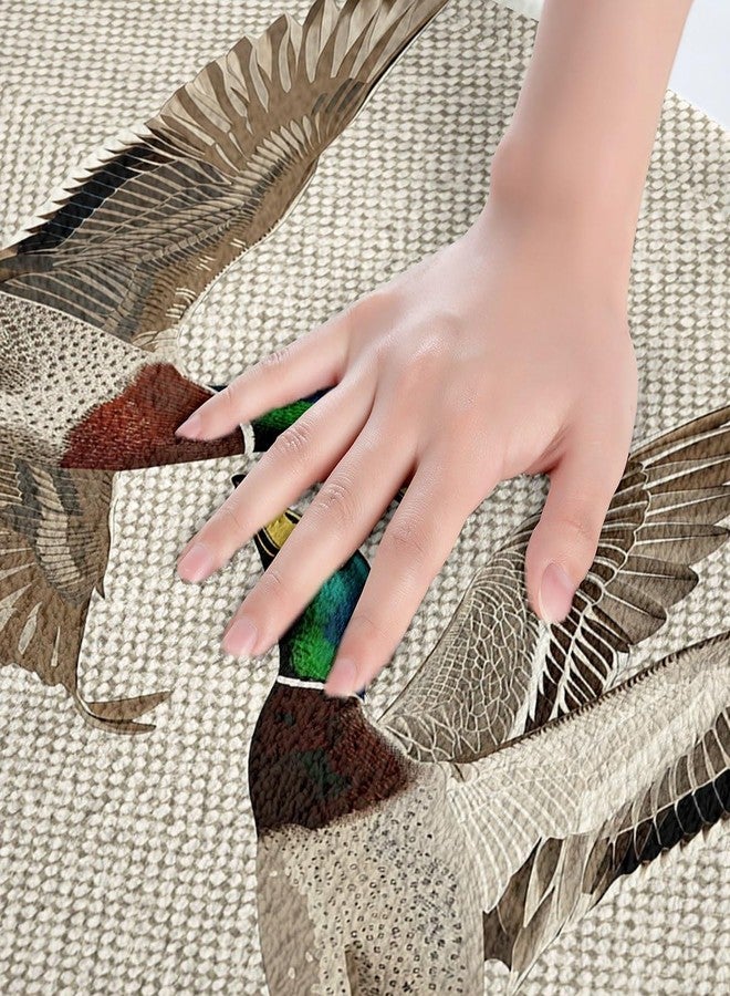 Erosebridal سجادة حمام ماصة للماء بتصميم بطة برية من إيروسبريدال، ديكور منزلي، سجادة مدخل بتصميم خلية نحل رمادية، سجادة حمام بتصميم سداسي هندسي حديث، سجاد حمام بتصميم مستوحى من الصيد - Image 2