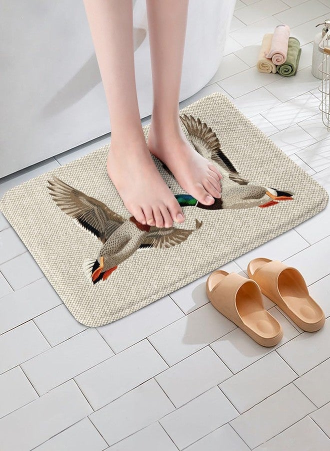 Erosebridal سجادة حمام ماصة للماء بتصميم بطة برية من إيروسبريدال، ديكور منزلي، سجادة مدخل بتصميم خلية نحل رمادية، سجادة حمام بتصميم سداسي هندسي حديث، سجاد حمام بتصميم مستوحى من الصيد - Image 4