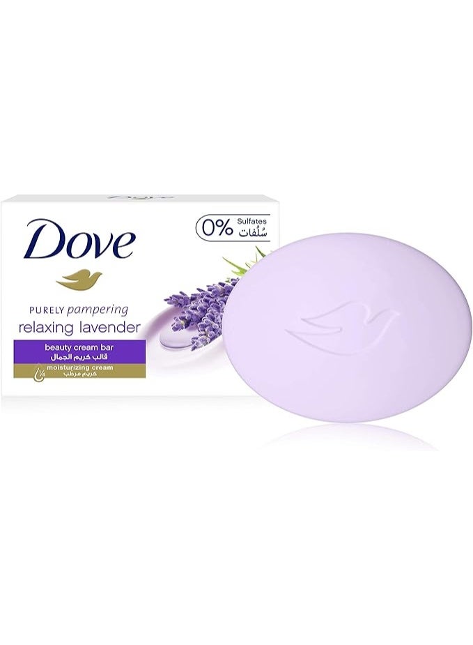 Dove Relaxing Lavender Beauty Cream Bar Soap 90g - Image 1