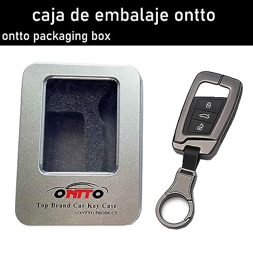 ontto Full Protection Key Fob Cover Fit for VW Key Case Smart Remote Key Shell Fit for Volkswagen Key Holder Blue(1 keycover& 1 Keychain) - Image 4
