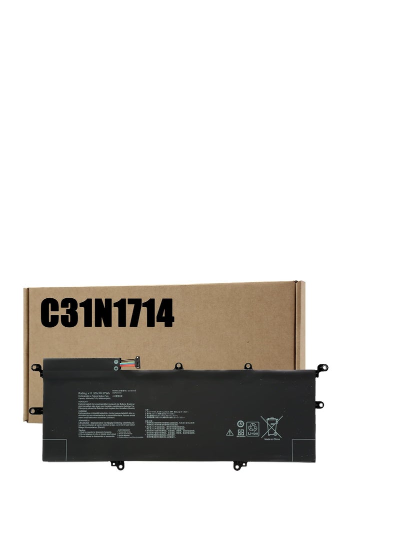 Terabyte بطارية C31N1714 لجهاز Asus Zenbook Flip 14 UX461FA UX461FN UX461UA UX461UN UX461F UX461U لابتوب C31PqCH 0B200-02750100 3ICP4/91/91 0B20 0-02750,000 11.55V 57Wh - Image 1