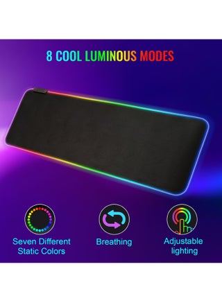 لوحة ماوس الألعاب RGB كبيرة للغاية وناعمة LED ممتدة - view 2