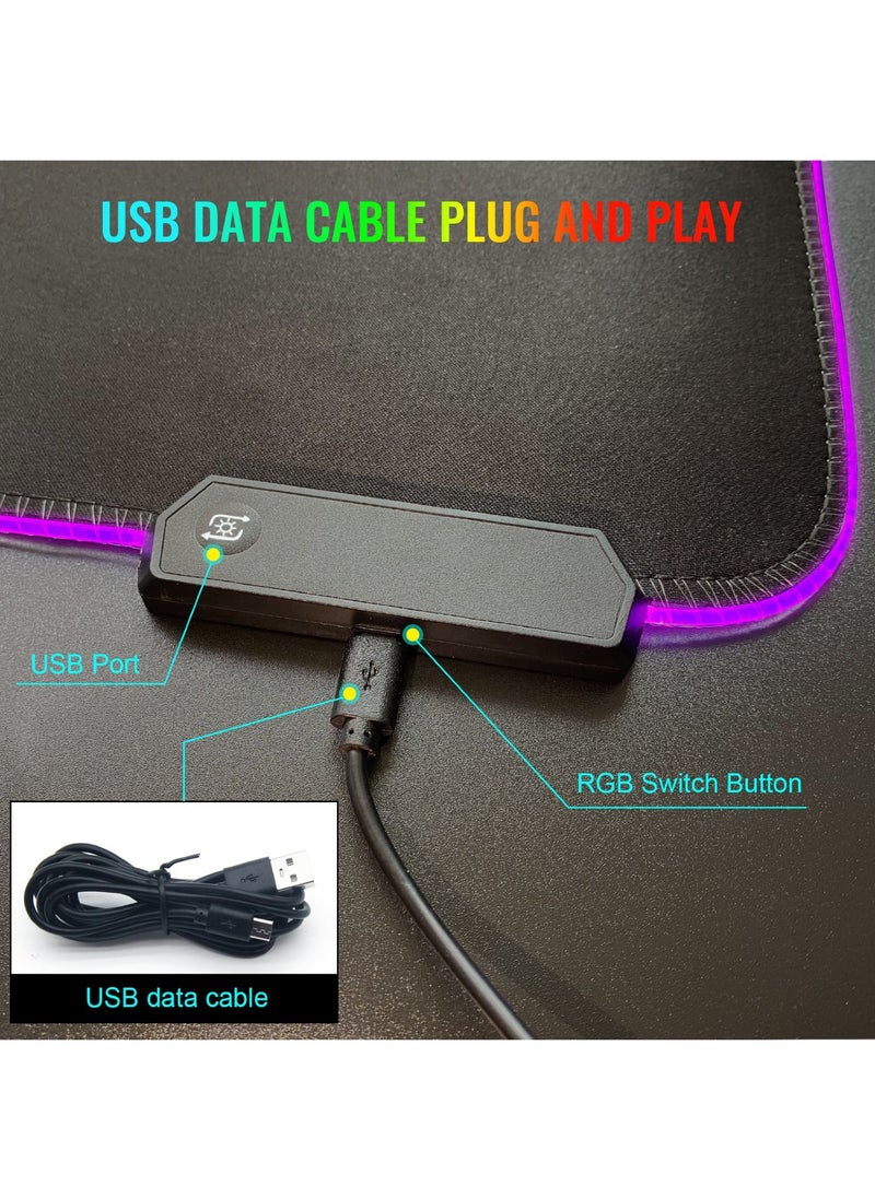 SKY-TOUCH - RGB Gaming Mouse Pad Extra Large and Soft LED Extended - Image 1